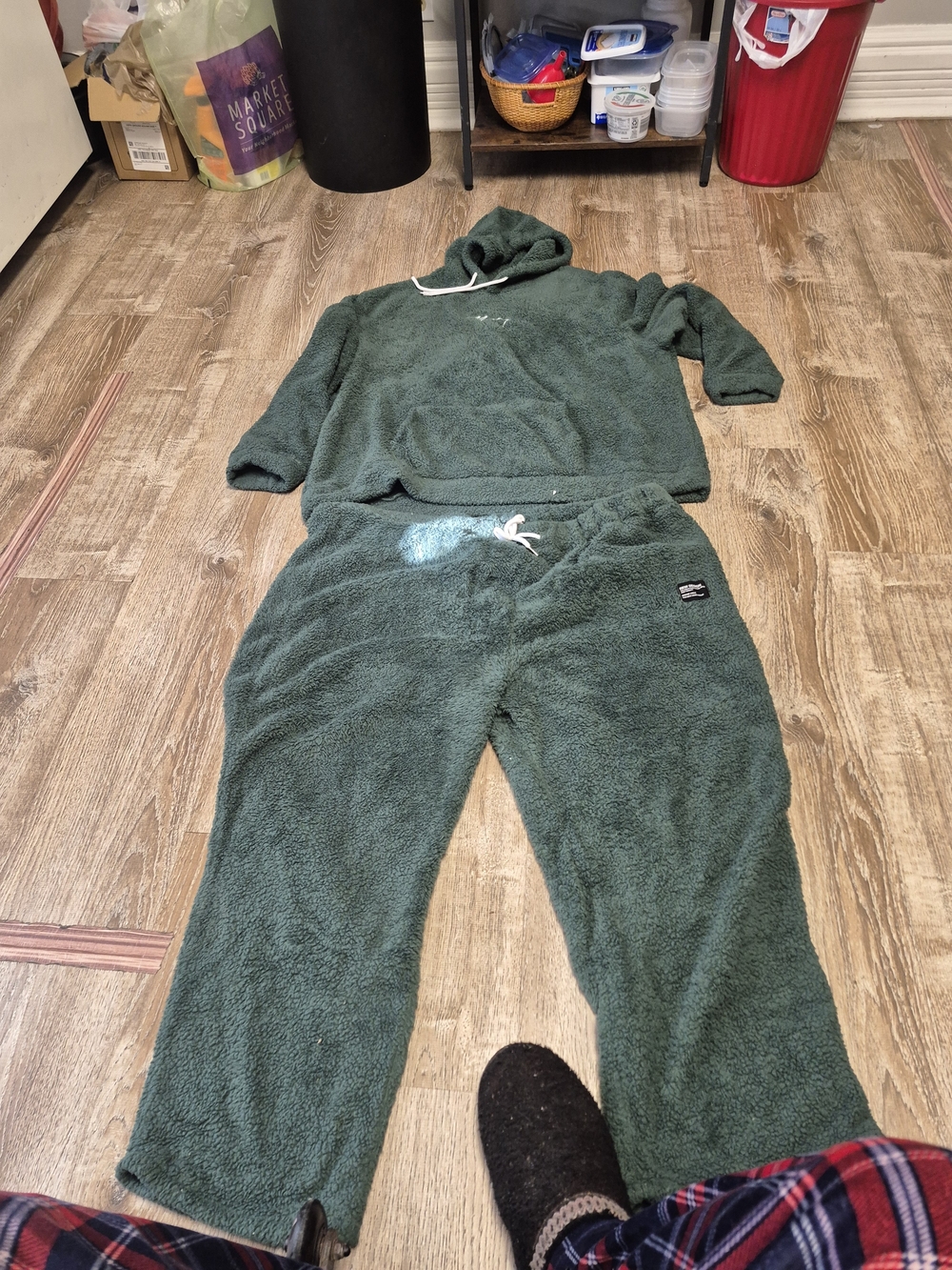 NFINITY Cozy Fuzzy Jogging Suit. That is'n a spot thats the sun shining On Pants
